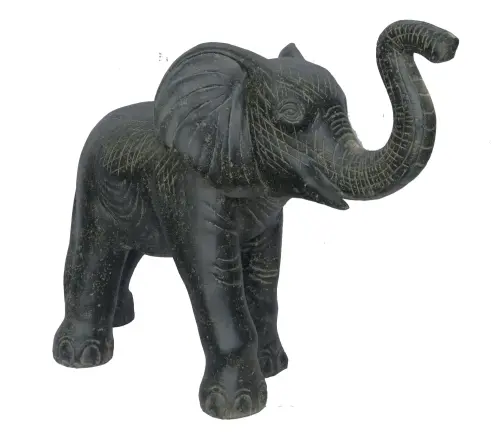 Product image of the product “Elephant, 105 cm Length | Cast stone, handcrafted & coloured ”